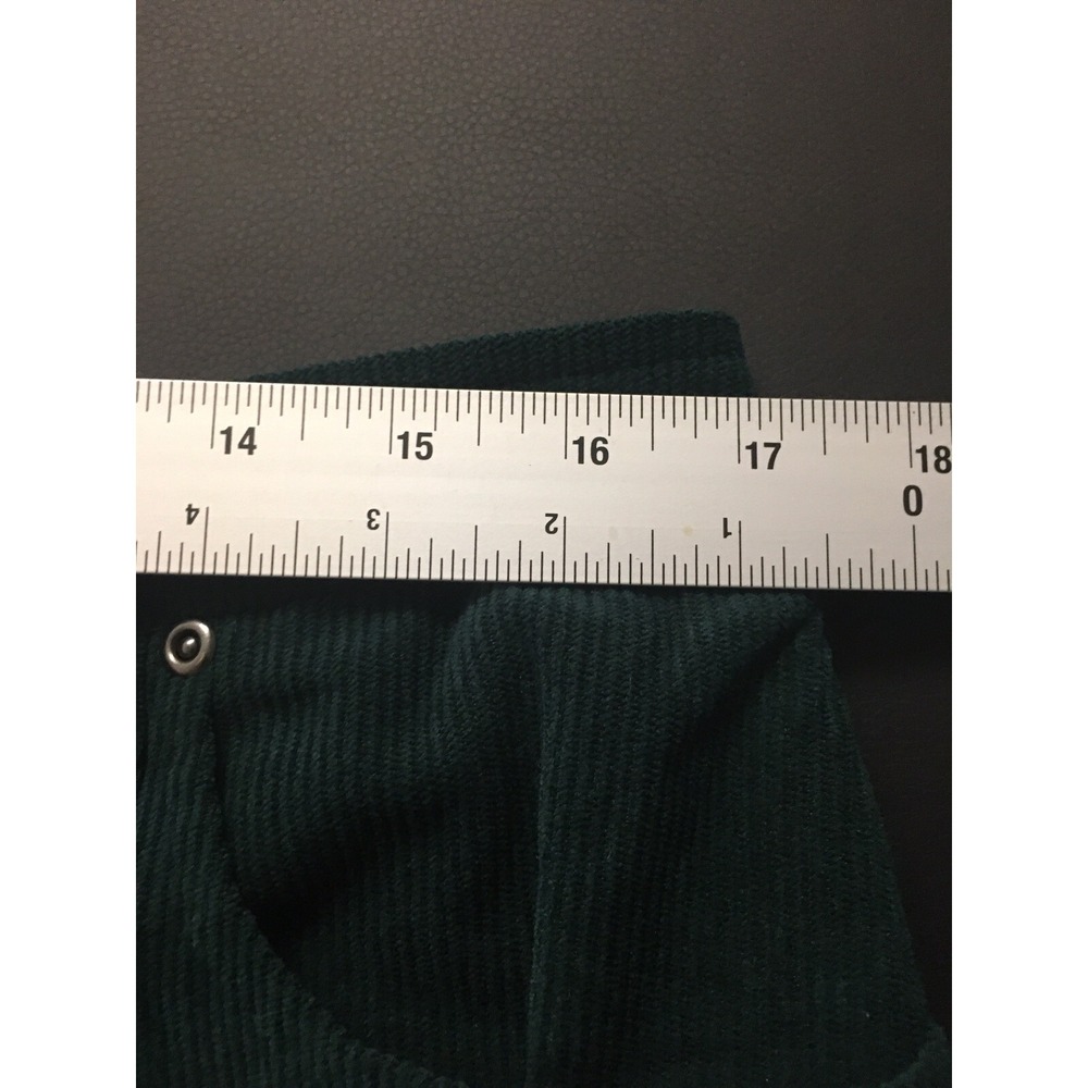 Corduroy 7 For All Mankind Pants Large Green High Rise Wide Leg Retro Academia - Picture 6 of 13